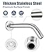 Shower Head Holder & 6 Inch Extension Arm Set - Adjustable Mount Bracket with Brass Ball Joint, Universal Adapter for Handheld/Fixed Showerheads, Chrome Finish (No Tools Needed)