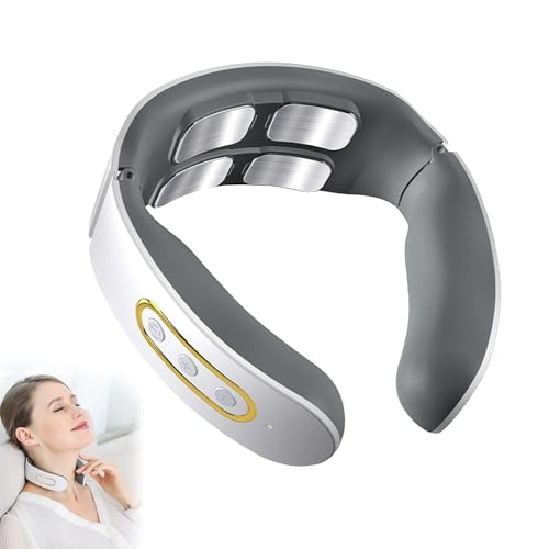 Masajeador Cervical,Masseur Electrique de Cou Nuque,6 Modos y 9 Niveles con Función de Calentamiento,Masajeador Cuello Cervical,para Uso Doméstico en Oficina