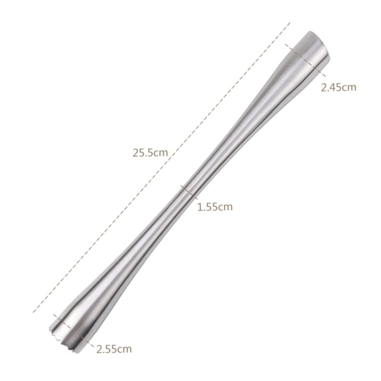 Garneck Cocktail Muddler Flat End for Crushing Stainless Steel Barware Muttler for Drinks