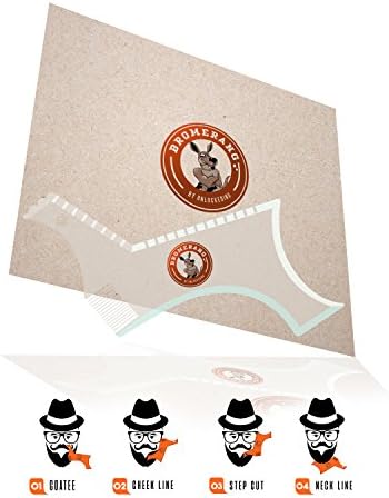 The Bromerang- The Original Men's Grooming Boomerang Shaped Beard Template Tool for Shaving -Watch The Bearded Man in You Come Back with The Bromerang!