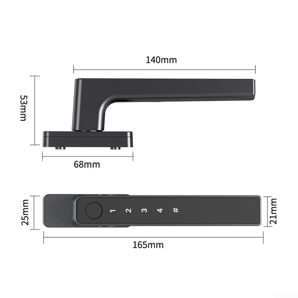 Empreinte digitale pour serrure de fenêtre en aluminium antivol avec loquet de sécurité en alliage de sécurité