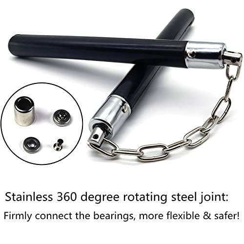 Nunchucks, Safe Solid Rubber Training Nunchucks/Nunchakus With Steel Chain For Beginners, Adults And Professional Perform, Practice, Exercise #TOP3