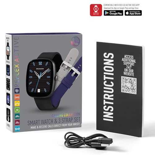 Montre connectée noire Reflex Active Série 50 avec bracelet interchangeable