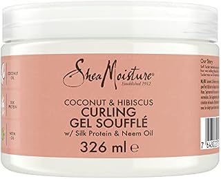 SheaMoisture Coconut & Hibiscus no silicones or sulphates Curling Gel Soufflé for thick, curly hair, 326 ml