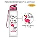 LEADO 32 oz 1 Liter Motivational Tracking Water Bottle with Times to Drink - for Flock Sake Drink Your Water - Funny Mothers Day, Flamingo Birthday Gifts for Women, Friends, Mom, Daughter, Her