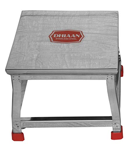 Image of Stainless Steel Bathroom Stool /Table 9 Inch Height