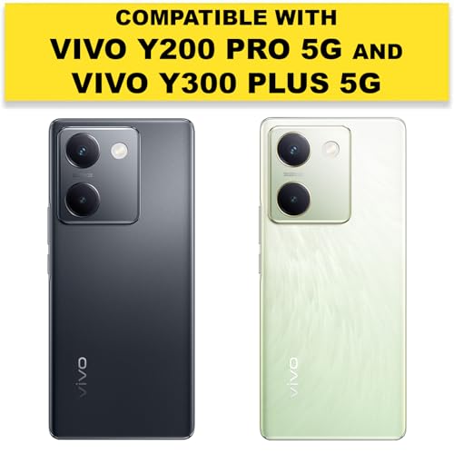 Image of RIGGEAR Shockproof Clear Hybrid Armor Back Cover Case for VIVO Y200 Pro 5G / Y300 Plus 5G (Transparent PC with TPU Bumper)