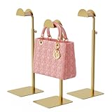 TIPSYTREE 3 Pack Purse Display Stand, Adjustable Height Handbag Display Holder, Stainless Steel Bag Hanger Stand
