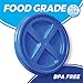 Gamma Seal Lids for 3.5, 5, 6 and 7 Gallon Buckets – Pack of 3 Blue Gamma Lids – Food Grade BPA Free Reusable Lids, Made in USA