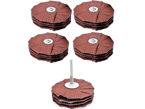 Serpillères abrasives de 10,2 cm LINE10 avec tige 6,35 mm grain 80 pour bois