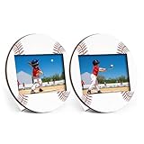hongliang 2PCS 4x6 in Baseball Picture Frame,Sport Themed Wooden Photo Frame,Baseball Tabletop Picture Frame,For Tabletop Display Home Hotel Office Decoration
