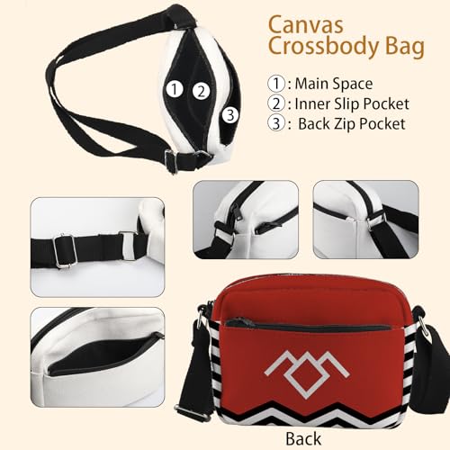 WCGXKO T Peaks TV Show Inspired T Peaks Gift 90s TV Show Merch Red Room Black Lodge Crossbody Bag3