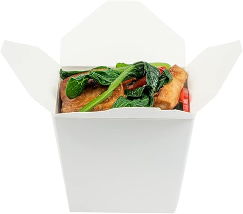 Miniatura 12 de Restaurantware -Cajas de comida para llevar de 16 onzas, 25 cajas desechables de alimentos para llevar, con bloqueo de pestañas, apilables, cajas de