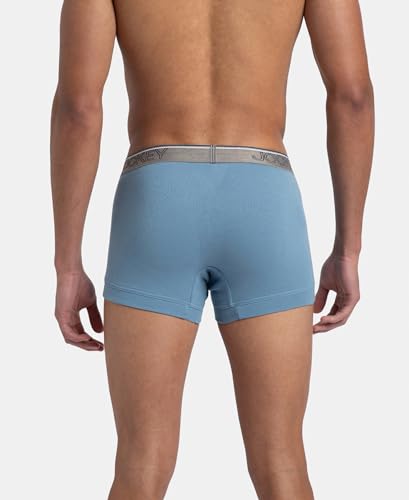 Image of Jockey 8015 Men's Super Combed Cotton Rib Solid Trunk with Ultrasoft Waistband (Pack of 2)