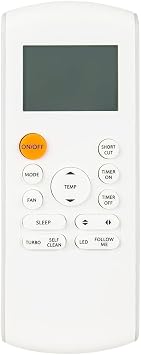 RG57A16/BGFF Replacement AC Remote Control for Midea Mrcool Frimec Klimaire Air Conditioner RG57A2 RG57A2/BGEF RG57A3 RG57A3/BGEF RG57B/BGE RG57D/BGE RG57H/BGE