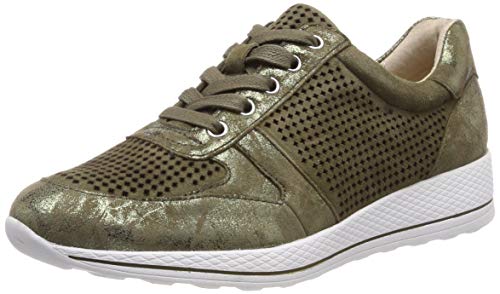 CAPRICE Women's Inexes Low-Top Sneakers, Green (Khaki Suede 720), 7.5 UK