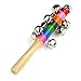 Produktbild Baby Rassel Ring Holzhandglocke Baby Spielzeug Musikinstrumente 0-12 Monate Bunte Musik Ausbildung Holzspielzeug  HibiscusElla