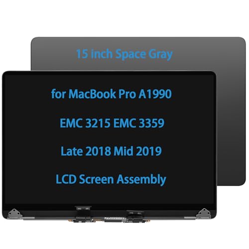 Image of 15 inch Screen Replacement for MacBook Pro A1990 EMC 3215 EMC 3359 Late 2018 Mid 2019 Retina LCD Display Assembly (Space Gray)