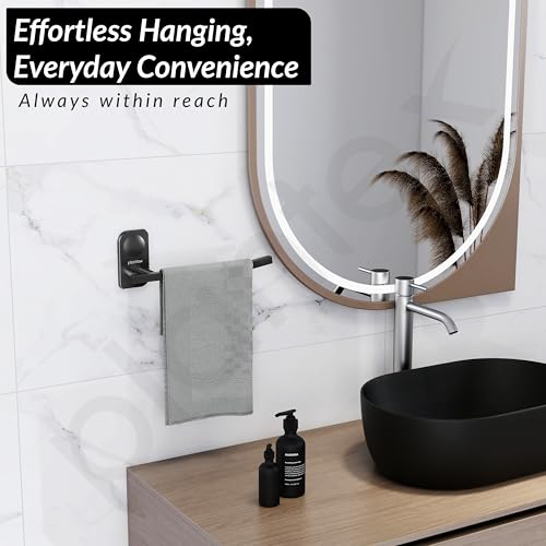 Image of Plantex Stainless Steel Napkin Hanger for Washbasin /Napkin Holder for Bathroom /Towel Ring /Bathroom Accessories - Pack of 1 (Black)