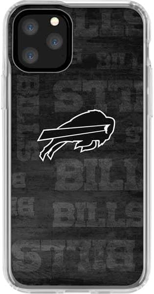Skinit Clear Phone Case Compatible with iPhone 11 Pro - Officially Licensed NFL Buffalo Bills Black & White Design