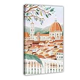 ANFOTCM Poster su tela con Firenze, decorazione per camera da letto, ufficio, cucina, regalo, 50 x 75 cm