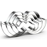 Mustache Cookie Cutter Set Large Assorted Sizes - 5 Inch, 4 Inch, 3 Inch, 2 Inch - 4 Piece Beard Cookie Cutters Shapes for Men Father's Day - Stainelss Steel