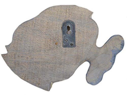 Beautiful Unique Set of 3 Wooden Fish Hanging Wall Art Hand Carved Statue Sculpture - Image 2
