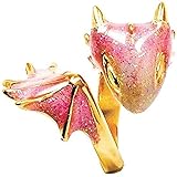 ?Vorbeugung von Allergien? Lucky Finger Haustier Drachenring, nickelfreier Ring, kann allergische Hautreaktionen verhindern. Die transparente E-Beschichtung verhindert Abrieb. Kupferbeschichtetes Messingsubstrat und elegante Metalloberfläche.