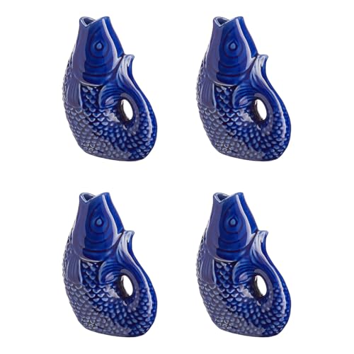 BUTLERS Mini-Vase 4er-Set 9x12cm Steingut -KOI- Kleine Blumengläser für Einzelblüten | Dekorative Tischvasen | Dekoration Tisch & Fensterbank