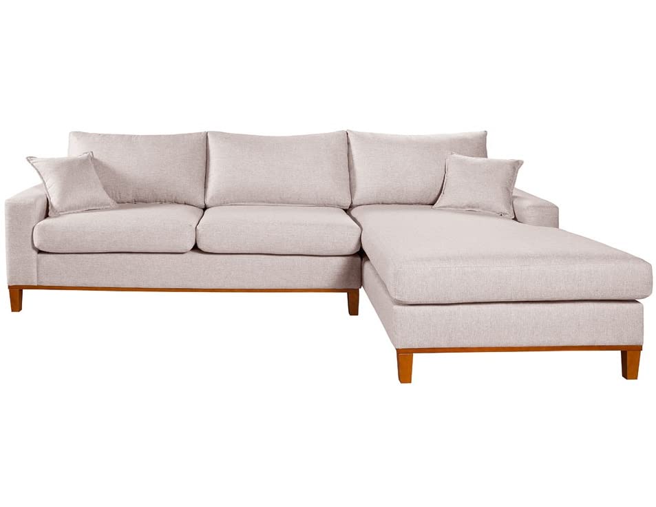 Sofa Living California 4 Lugares Chaise Lado Esquerdo Revestido L...
