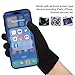 mysuntown Beanie Hat Scarf and Glove Set, Winter Beanie Neck Warmer, Women Hats 3-Piece, Touchscreen Gloves, Black