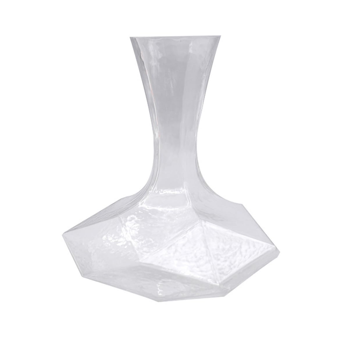 BESTYASH Decanter Facile da Pulire e Piacevole al Tatto per Vino in Vetro Geometrico Elegante Design Creativo e Semplice per Bar e Cucina