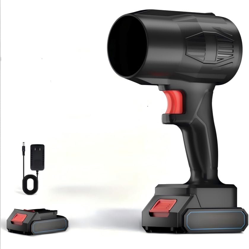 Turbo Leaf Blower & Vacuum: High-Power Portable Cordless - Blowing/Sucking Dual-Purpose Lithium Battery（Black）