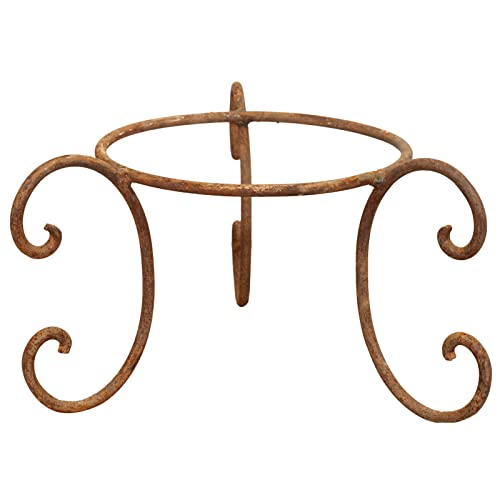 Biscottini, 37 x 20 x 37 cm, Soporte Hierro Forjado, Base para macetas Hecha a Mano, 20x38x38 cm