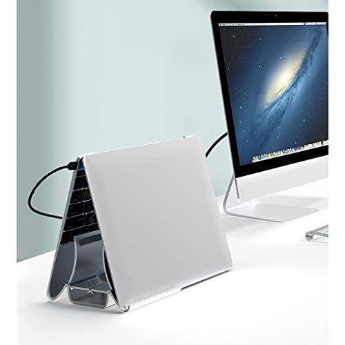 Support vertical pour ordinateur portable de bureau blanc - 5