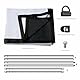 Faltbare Projektor-Leinwand 70 Zoll mit kombiniertem Polrahmen 16:9 HD 4K Anti-Knitter-Schwarze Rückseite Silber tragbare Projektionsleinwand