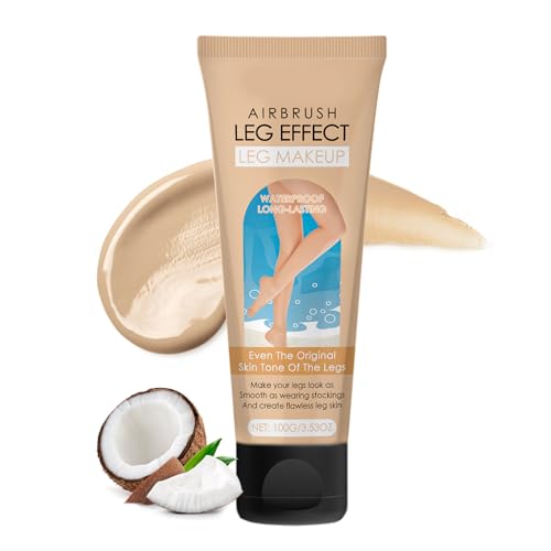 Maquillaje de piernas impermeable, resistente al agua, crema protectora para venas varicosas, arañas vasculares, cicatrices, maquillaje corporal, resistente al agua (natural)