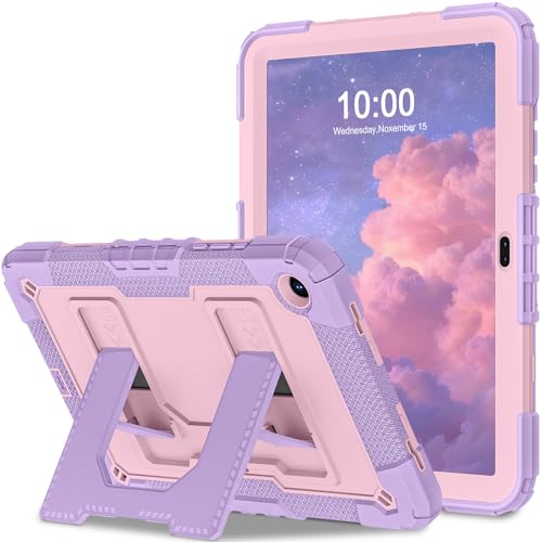 Image of for Samsung Galaxy Tab A11+ /A9+ Case 11 Inch Galaxy Tab A11 Plus Cases,Heavy Duty Shockproof Protective Cover Samsung A9 Plus Tablet Cases,Purple Rose