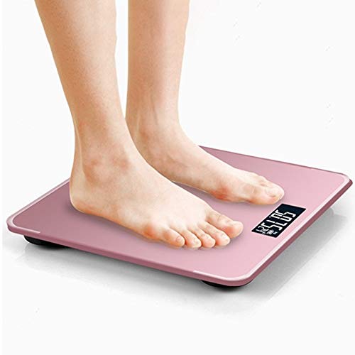 Skala o wysokiej precyzji Wyświetlacz LCD Wskaźnik korpusu Elektroniczny Smart Wagi Wagi 180 kg Łazienka Skala Cyfrowa Waga Ludzka Waga podłogowa (Color : Pink)