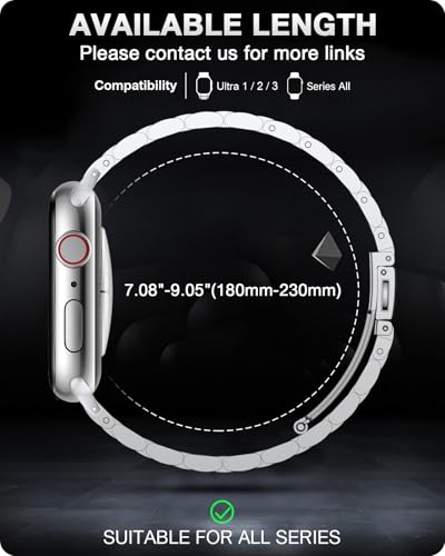 Image of EPULY Metal Band Compatible with Apple Watch Bands for Men 49mm 46mm 45mm 44mm 42mm, Business Stainless Steel Strap for iWatch Series 11 10 9 8 7 6 5 4 3 2 1, SE3 2 1, Ultra3 2 1, No Tools Required