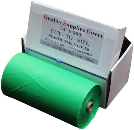 QSD Green Premium Banquet Tablecloth Roll 54" x 300' Feet Long (26 Colors) Quality