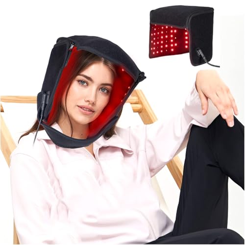 WFUAHA Sombrero De Terapia De Luz Roja LED, Dispositivo De Terapia LED para El Cabello, Tapa De Luz Roja para La Cabeza con Temporizador Y Controlador, 215pcs LED 660 NM Y 850 NM