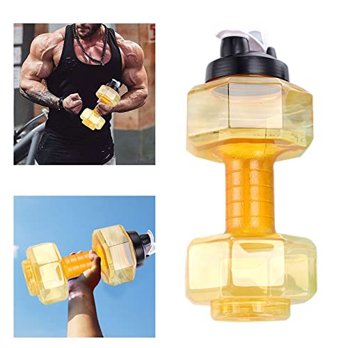 Botella de agua reutilizable tipo mancuerna para entrenamientos en el gimnasio 7