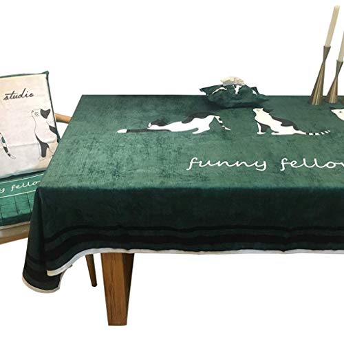 Nappe verte isolation thermique table basse rectangulaire tissu moderne - 2