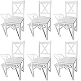 madera blanca vintage Las sillas de comedor también son fáciles de limpiar gracias a su acabado de pintura suave