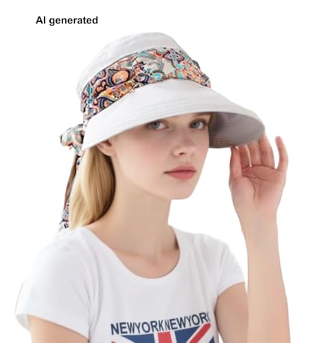 Gorro mujer con ala ancha para sol y protección UV miniatura 6
