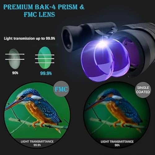 Image of 12x40 High Power Binoculars with Clear Vision | Compact Design | Waterproof Durable Body | Suitable for Bird Watching Wildlife Observation Sports Events Travel Hiking Camping and Outdoor Viewing
