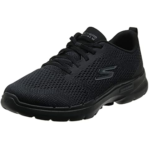 Skechers Women's GO Walk 6 Bold Vision Road Running Shoe, Black Textile/Trim, 6 UK Cover