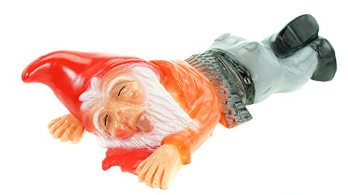 Preisvergleich Produktbild Gartenzwerg überfahren aus bruchfestem PVC Zwerg Made in Germany Figur