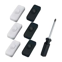 6 Stück 6-polige Schnurschalter, Praktische Lampenschalter & Zwischenschalter für Lampen und Kleingeräte, Robuste Kabelschalter für Haushaltsbeleuchtung und Kleine Elektrogeräte